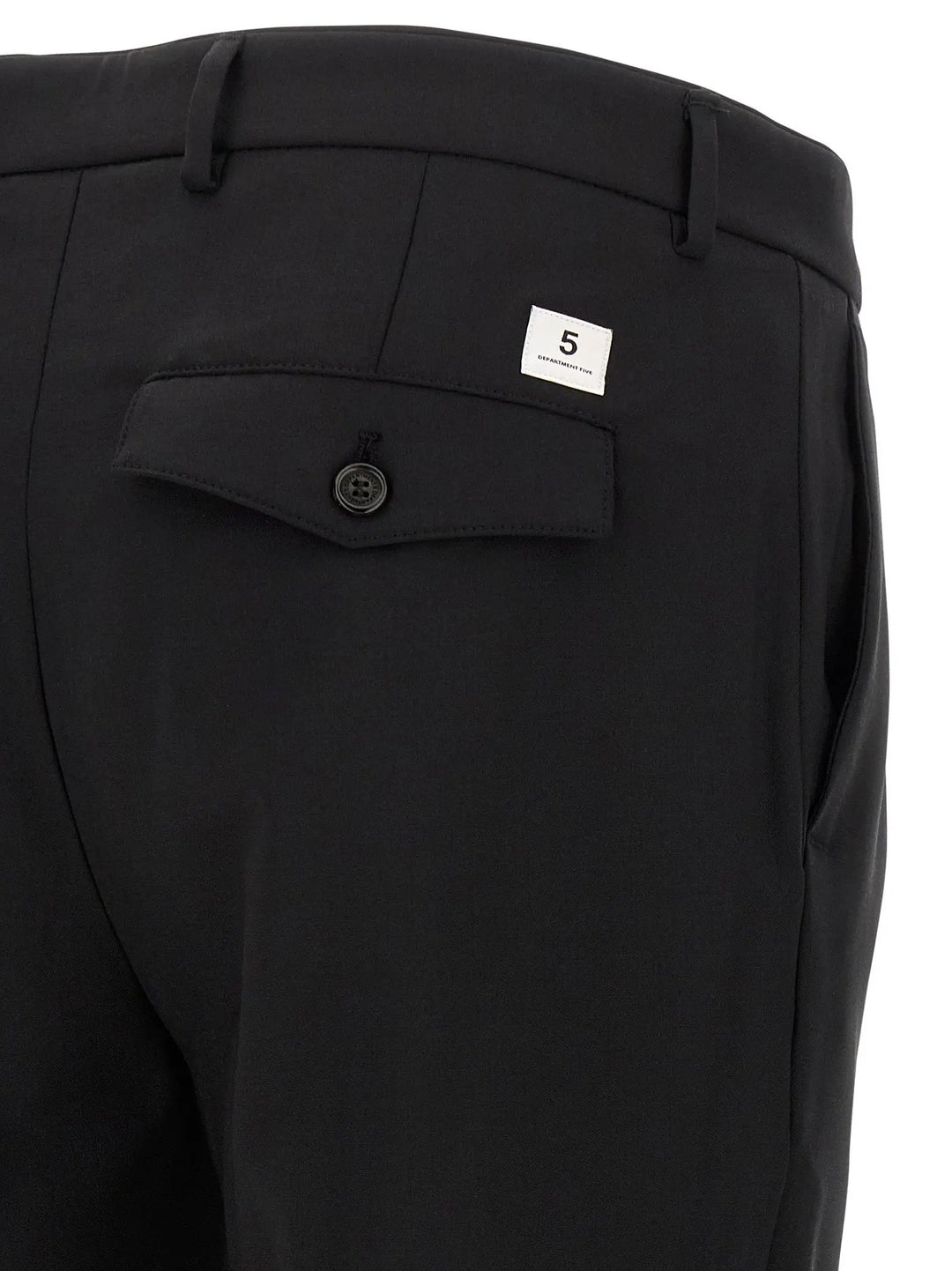 Department 5 Black Virgin Wool Cropped Pants
