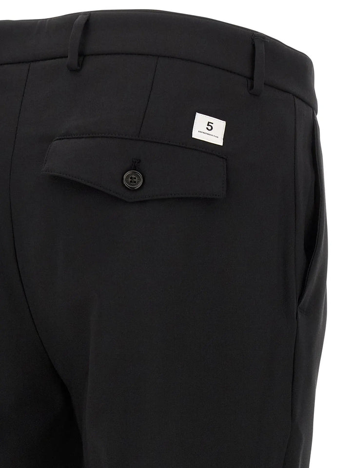 Department 5 Black Virgin Wool Cropped Pants