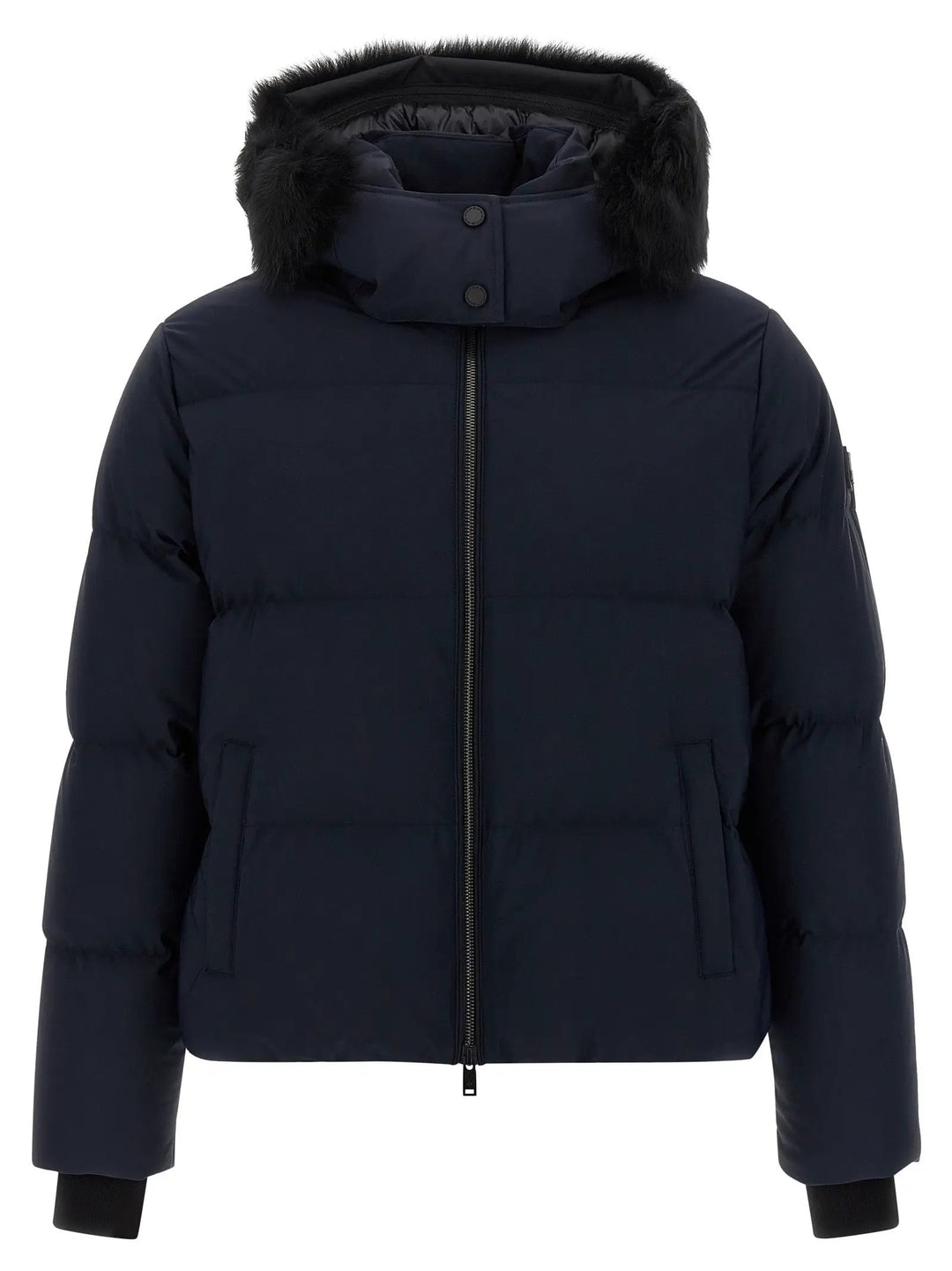 Moose Knuckles Blue Nylon Full-Length Jacket