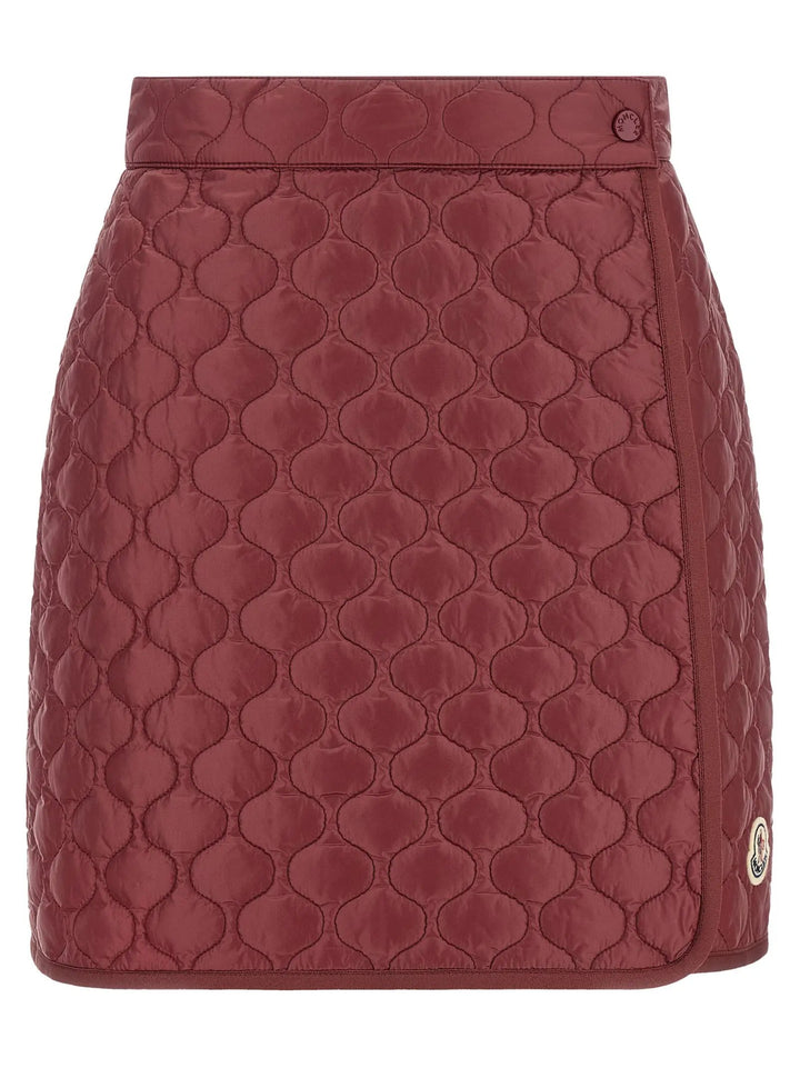 Moncler Bordeaux Polyamide Long Skirt