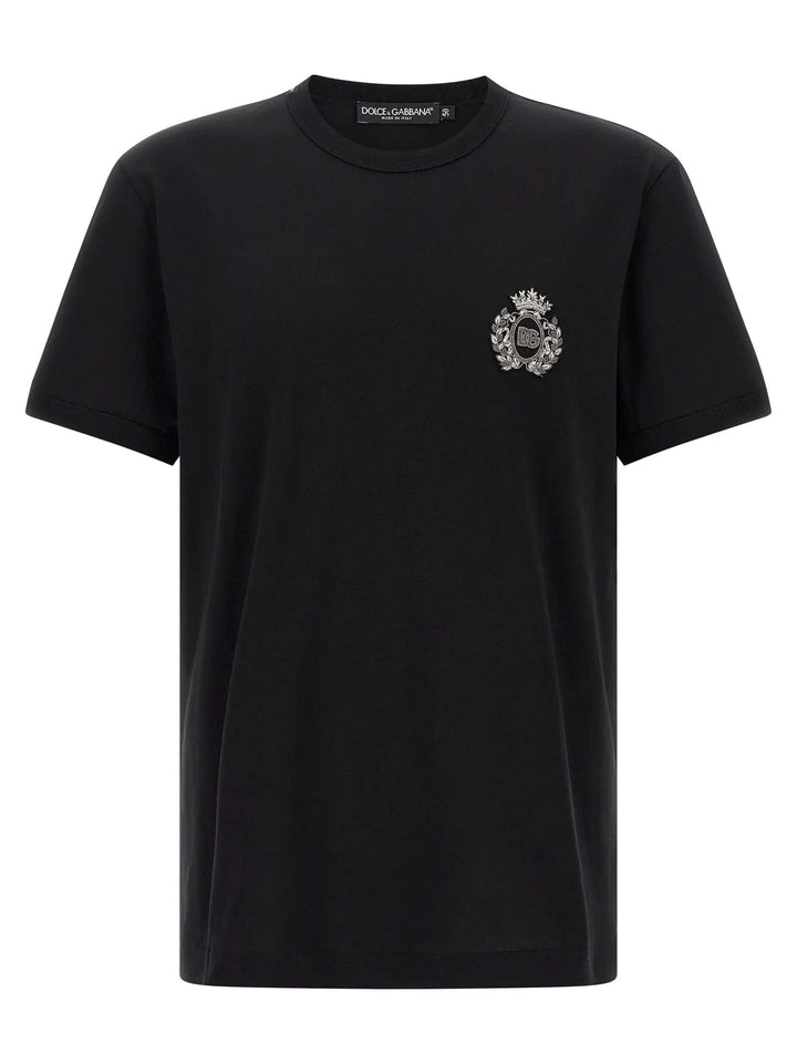 Dolce &amp; Gabbana Black Cotton T-Shirt