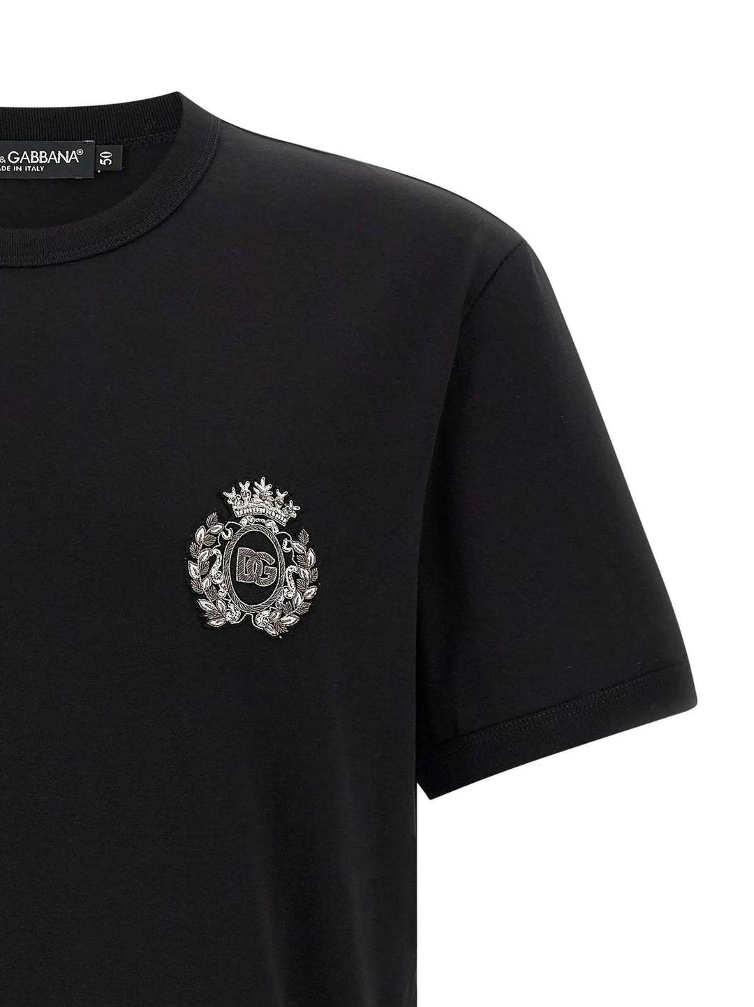 Dolce &amp; Gabbana Black Cotton T-Shirt