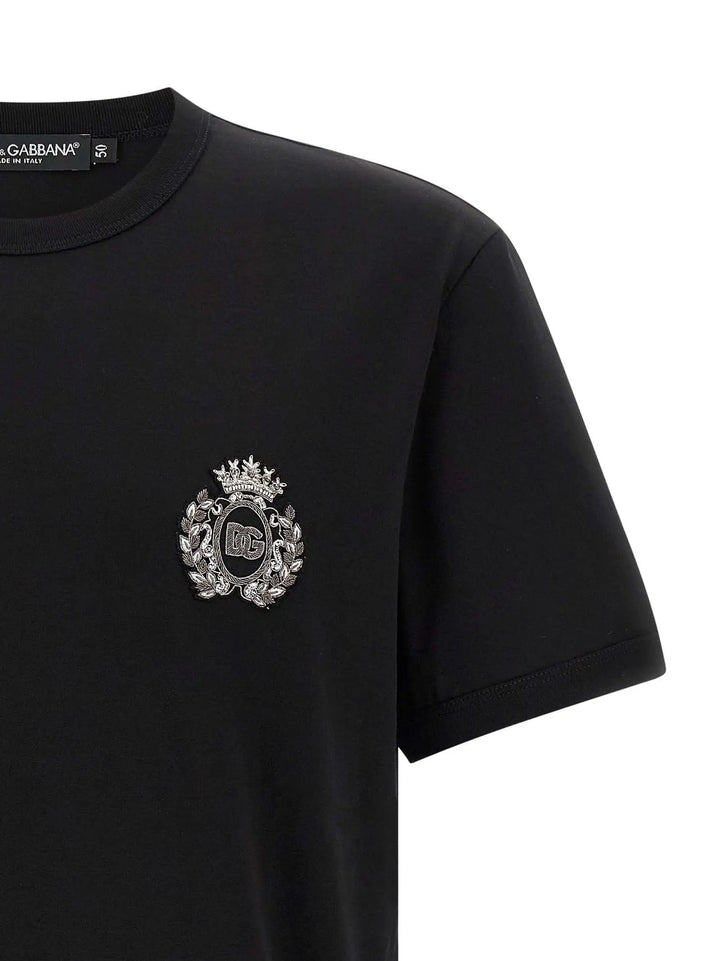 Dolce &amp; Gabbana Black Cotton T-Shirt