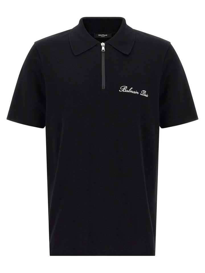 Balmain Bicolor Cotton Polo Shirt