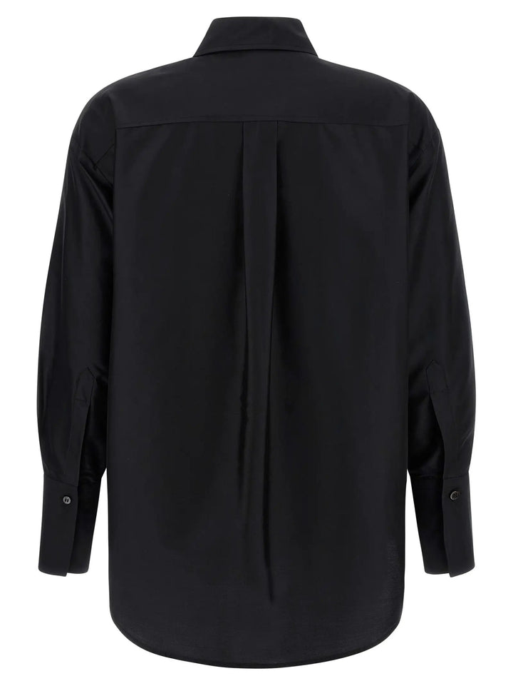 Alberto Biani Black Silk Blouse