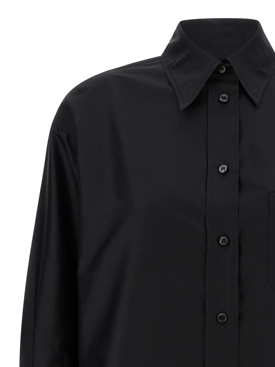 Alberto Biani Black Silk Blouse