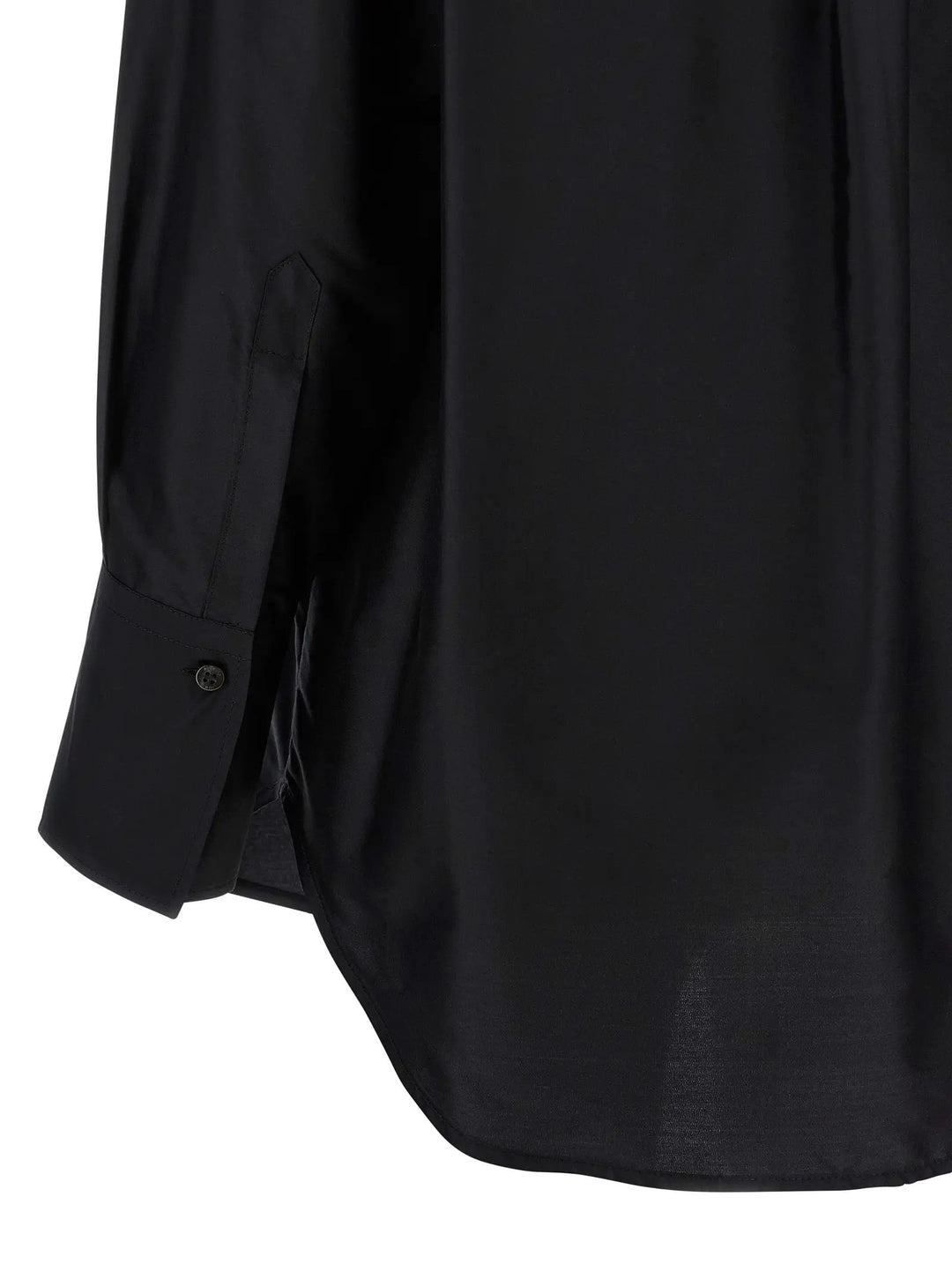 Alberto Biani Black Silk Blouse