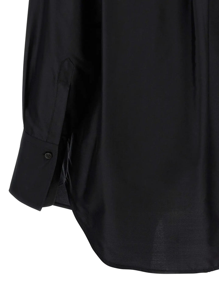 Alberto Biani Black Silk Blouse