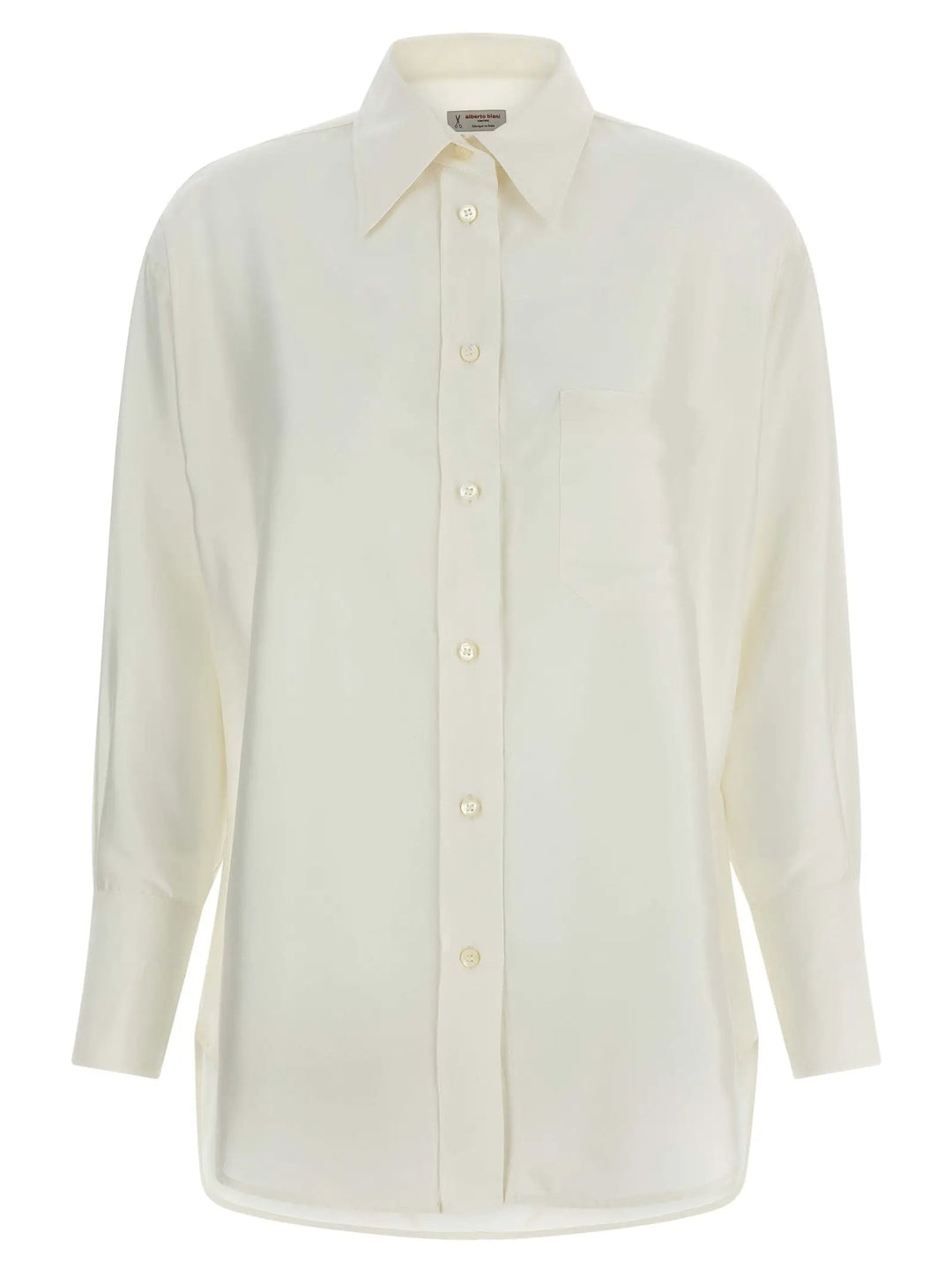 Alberto Biani White Silk Blouse