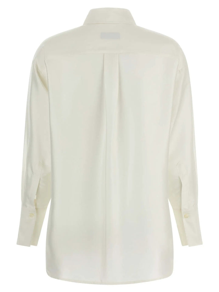 Alberto Biani White Silk Blouse