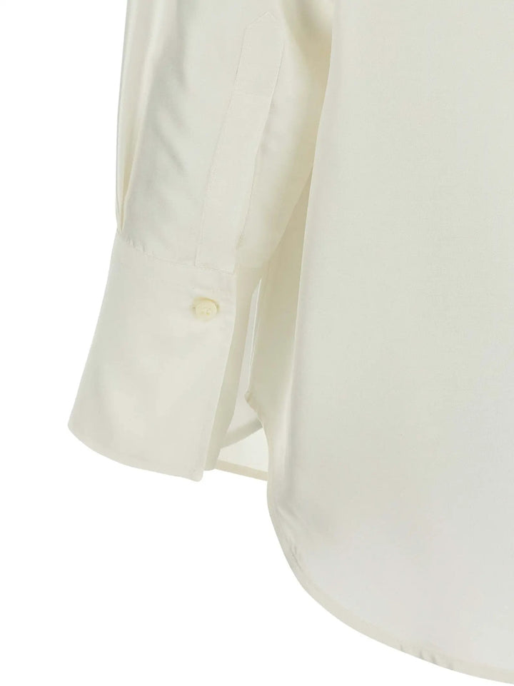 Alberto Biani White Silk Blouse