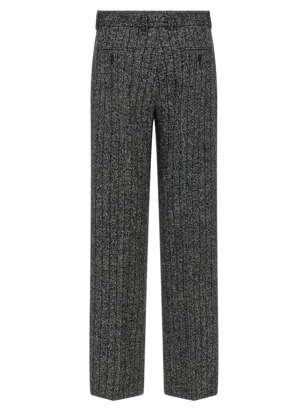 Dolce &amp; Gabbana Bicolor Virgin Wool Casual Pants