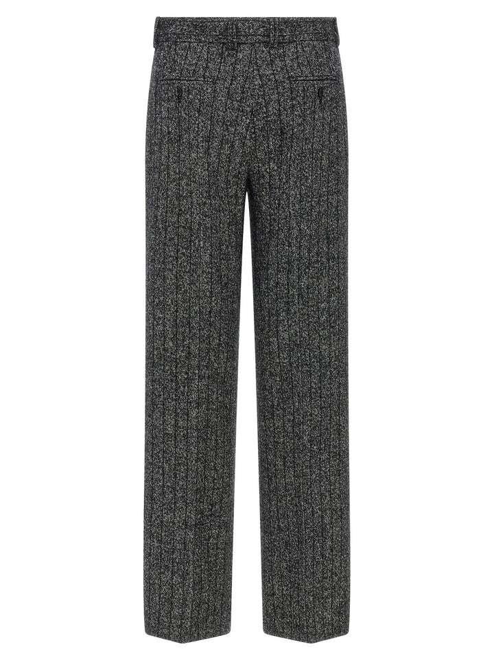 Dolce &amp; Gabbana Bicolor Virgin Wool Casual Pants