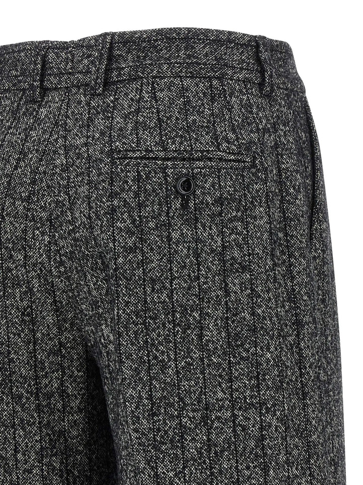 Dolce &amp; Gabbana Bicolor Virgin Wool Casual Pants