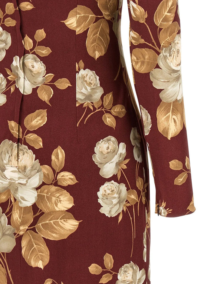 Dolce &amp; Gabbana Multicolor Elastane Midi Dress