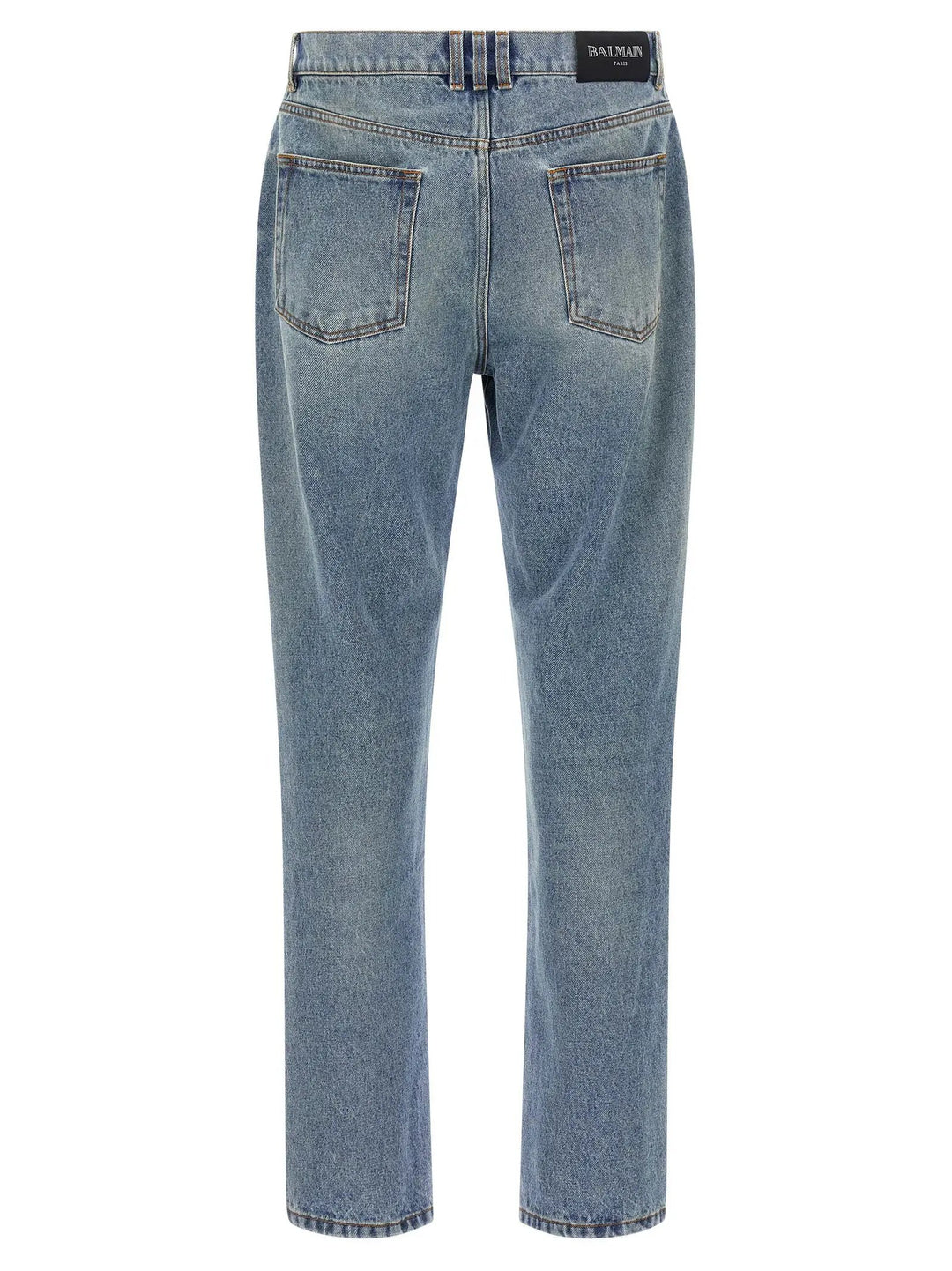Balmain Blue Cotton Jeans Denim