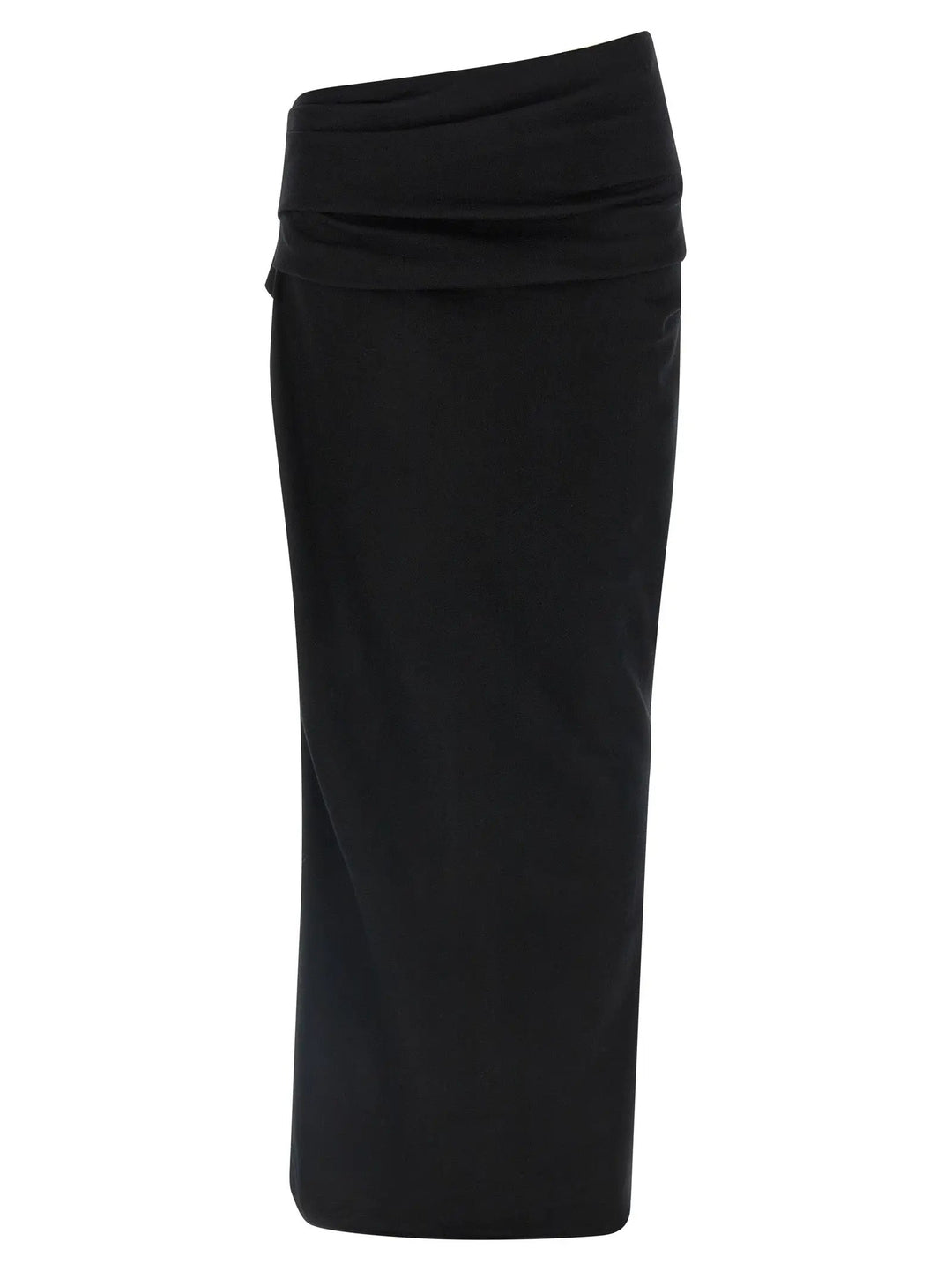 Entire Studios Black Wool Midi Skirt