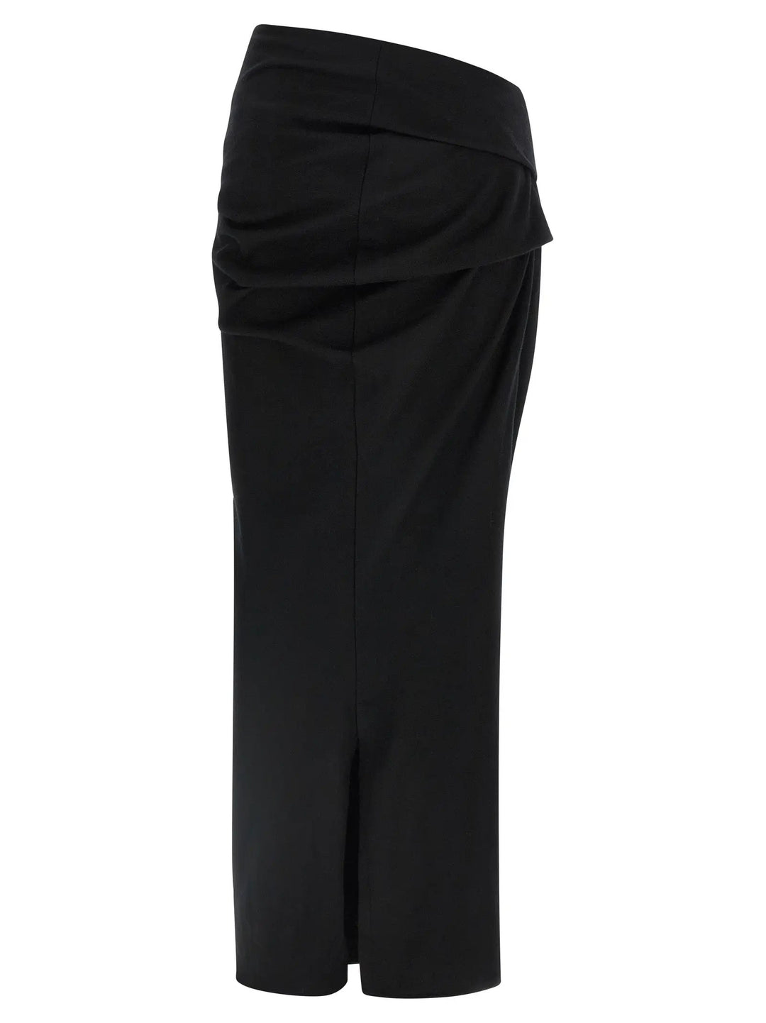 Entire Studios Black Wool Midi Skirt