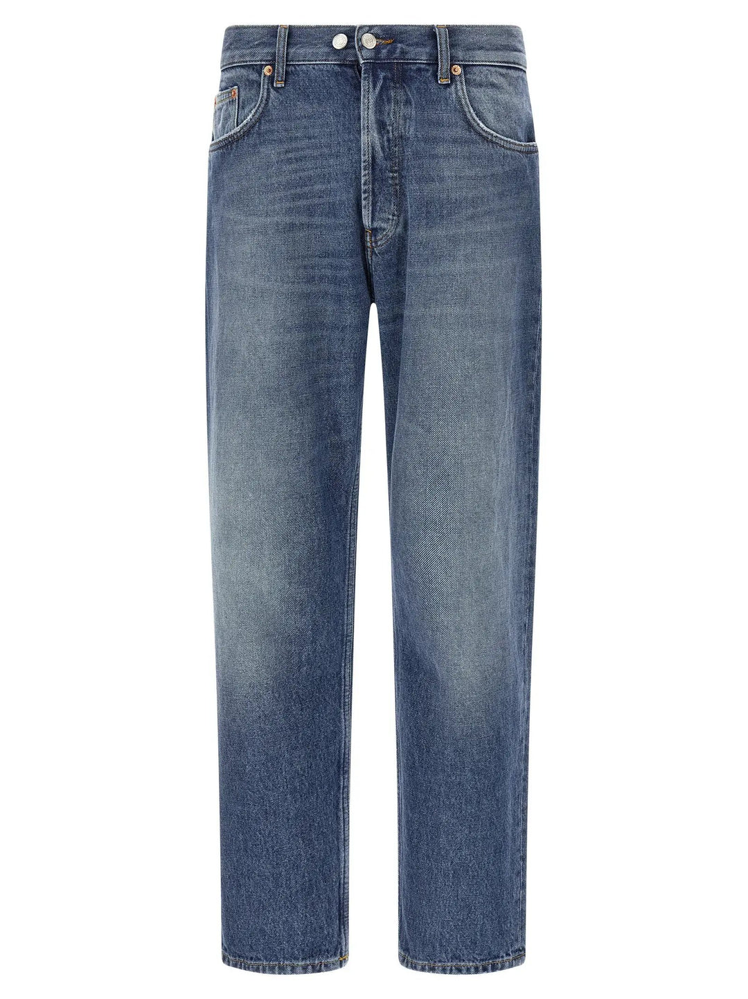 Department 5 Blue Cotton Straight-Leg Jeans