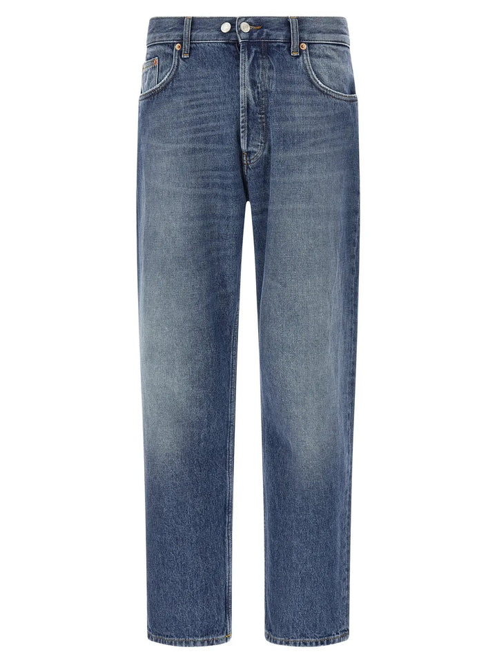 Department 5 Blue Cotton Straight-Leg Jeans