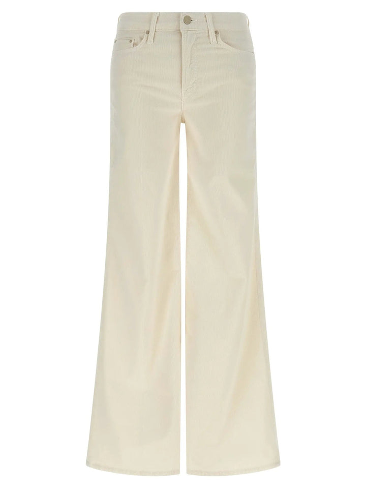 Mother Denim White Cotton Flared Pants