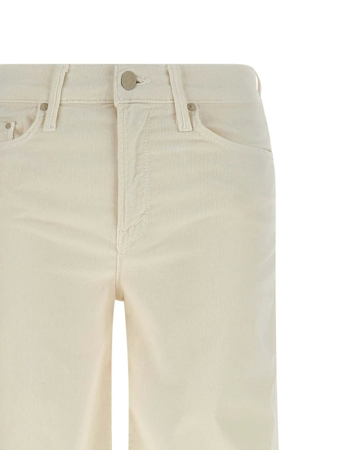 Mother Denim White Cotton Flared Pants