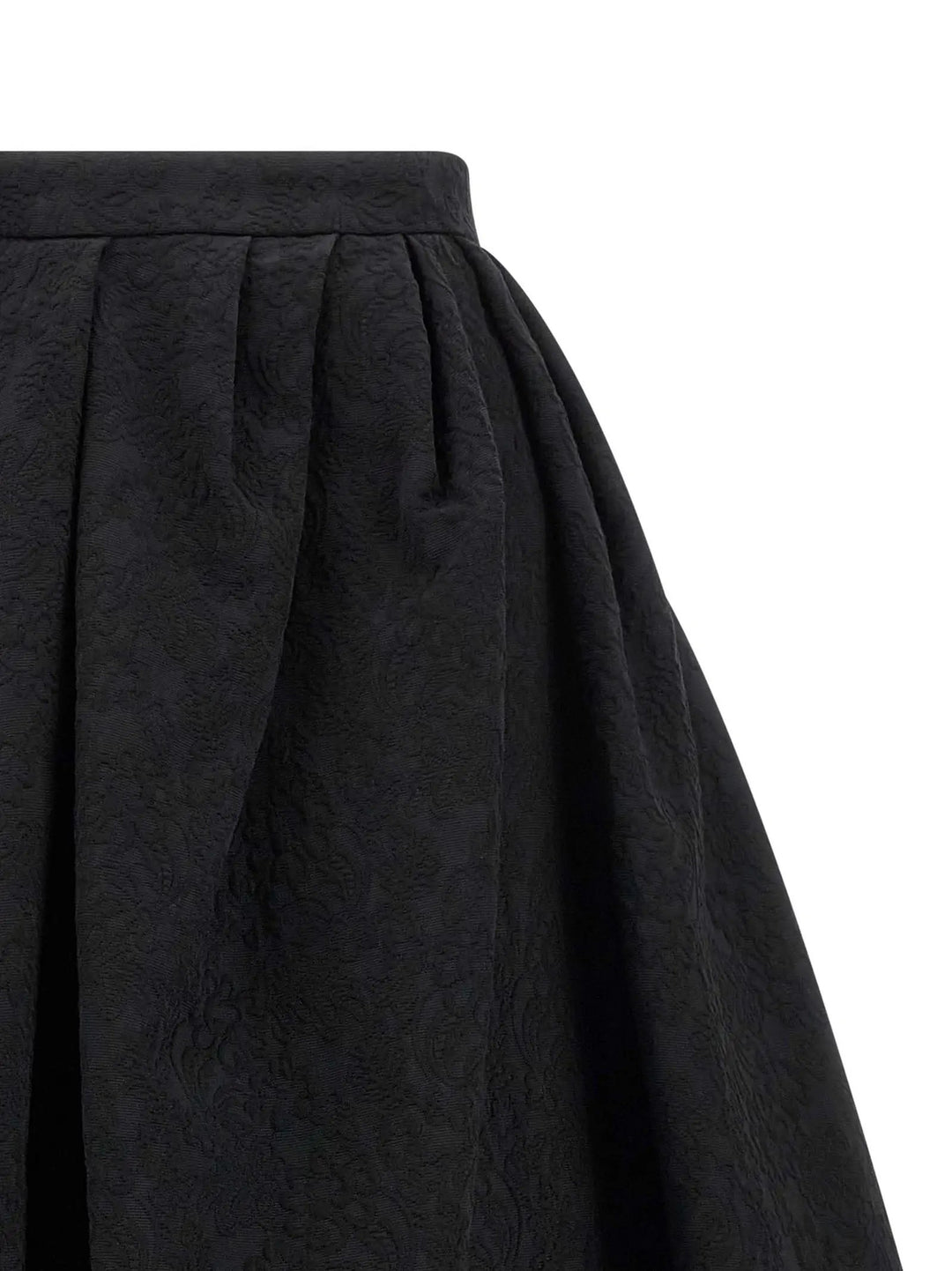 Carolina Herrera Black Cotton Midi Skirt