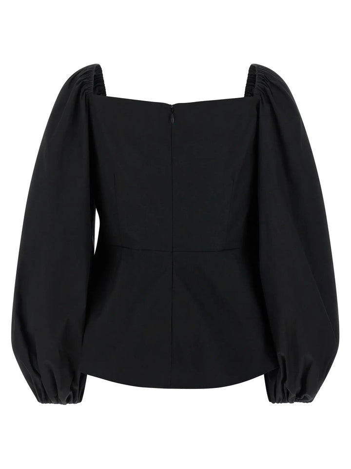 Carolina Herrera Black Cotton Tank Tops