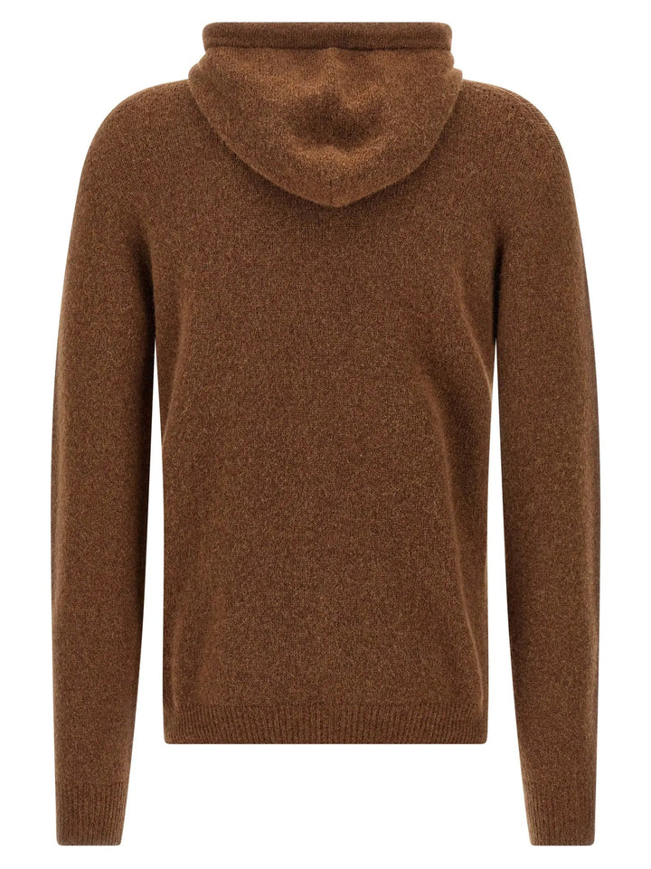 Roberto Collina Brown Virgin Wool Cardigan