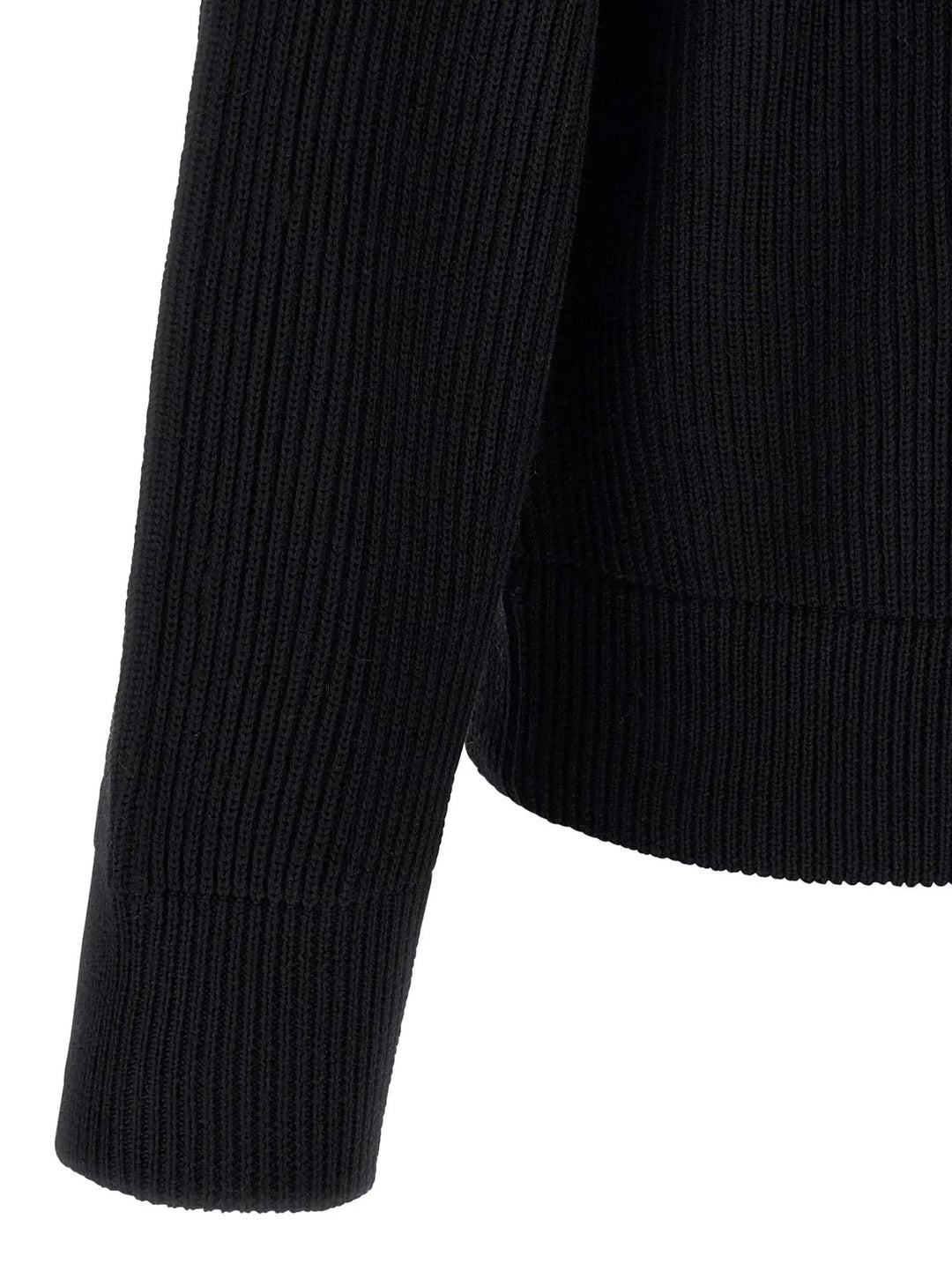 Roberto Collina Black Merino Wool Cardigan