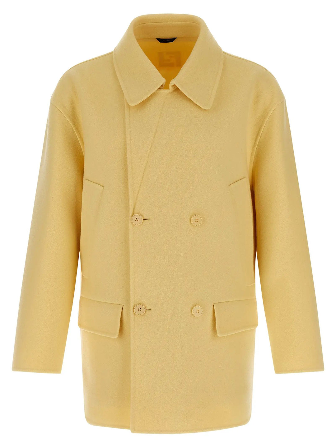 Fendi Bicolor Virgin Wool Coat