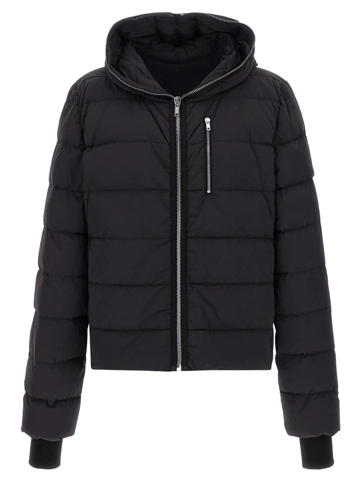 Rick Owens Black Nylon Full-Length Jacket