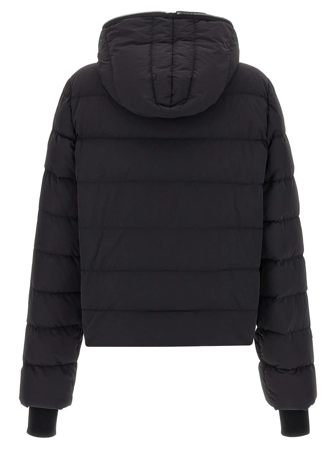 Rick Owens Black Nylon Full-Length Jacket