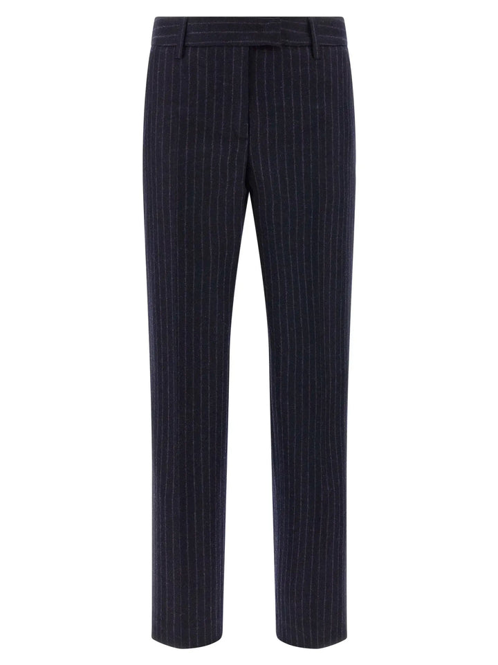 Alberto Biani Blue Virgin Wool Dress Pants
