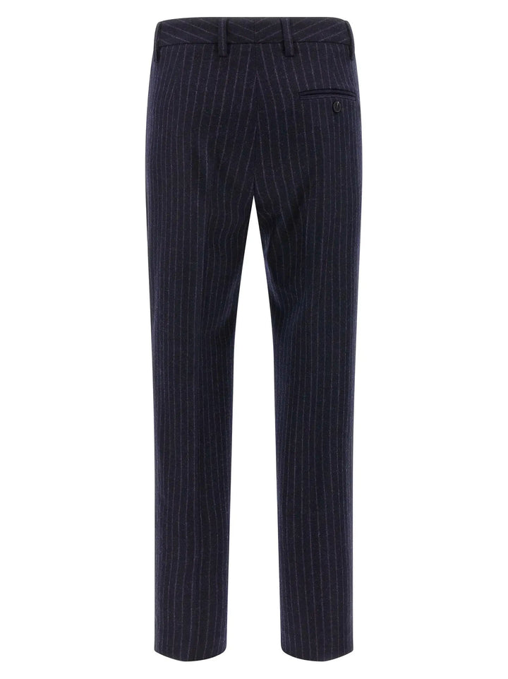 Alberto Biani Blue Virgin Wool Dress Pants
