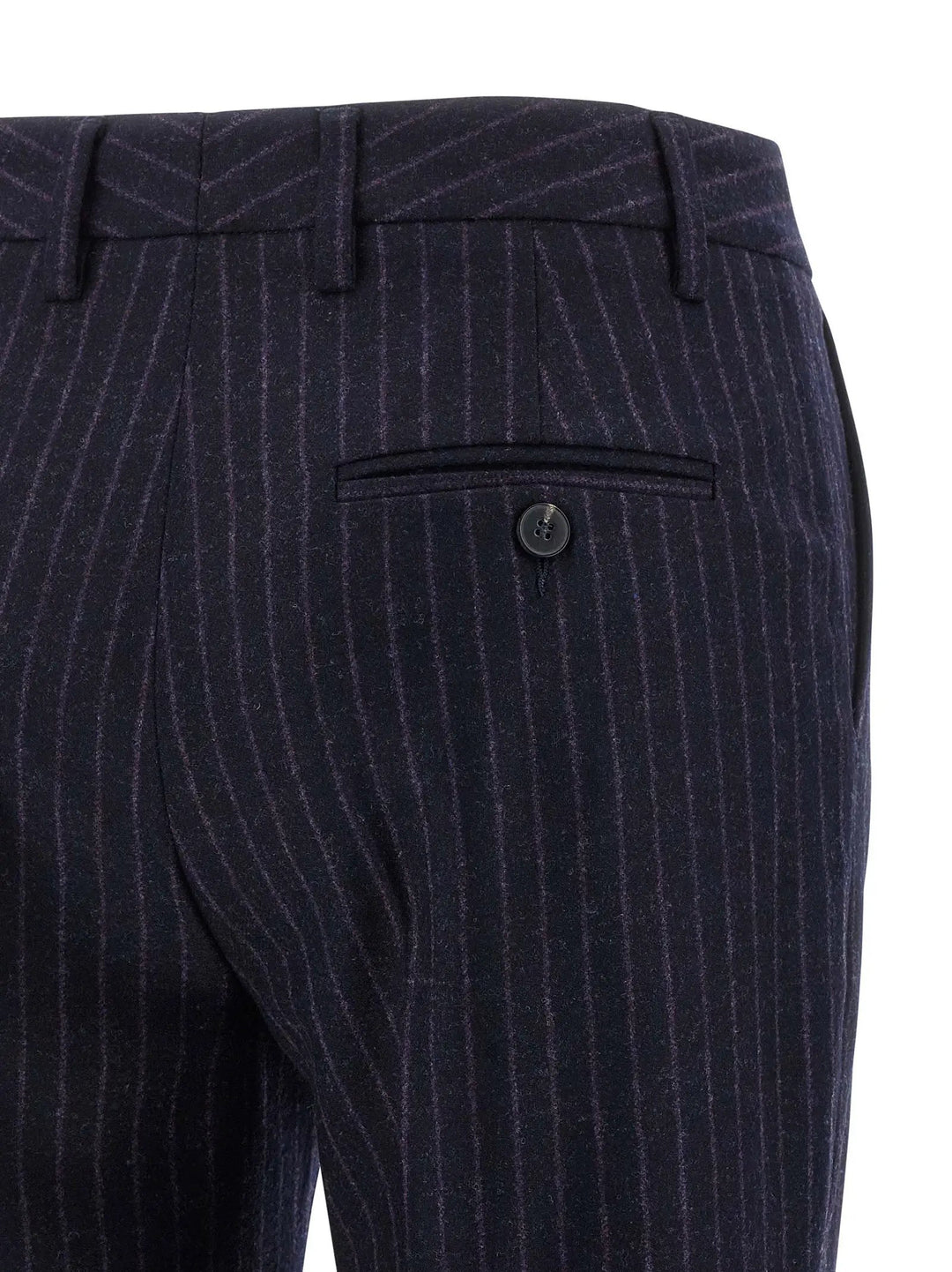 Alberto Biani Blue Virgin Wool Dress Pants