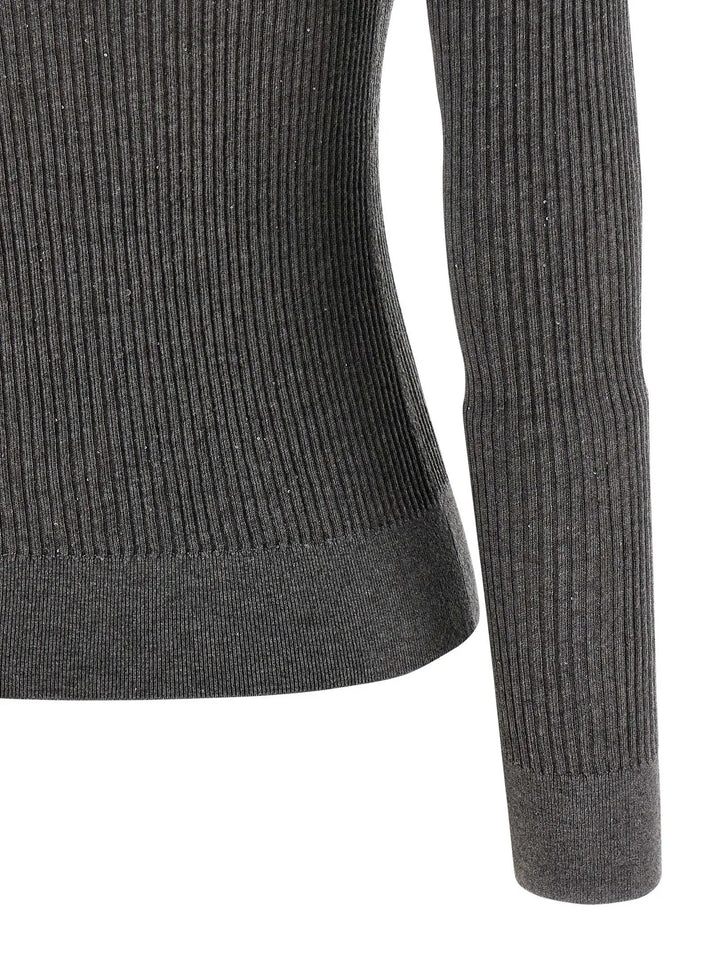 Max Mara Gray Silk Cardigan