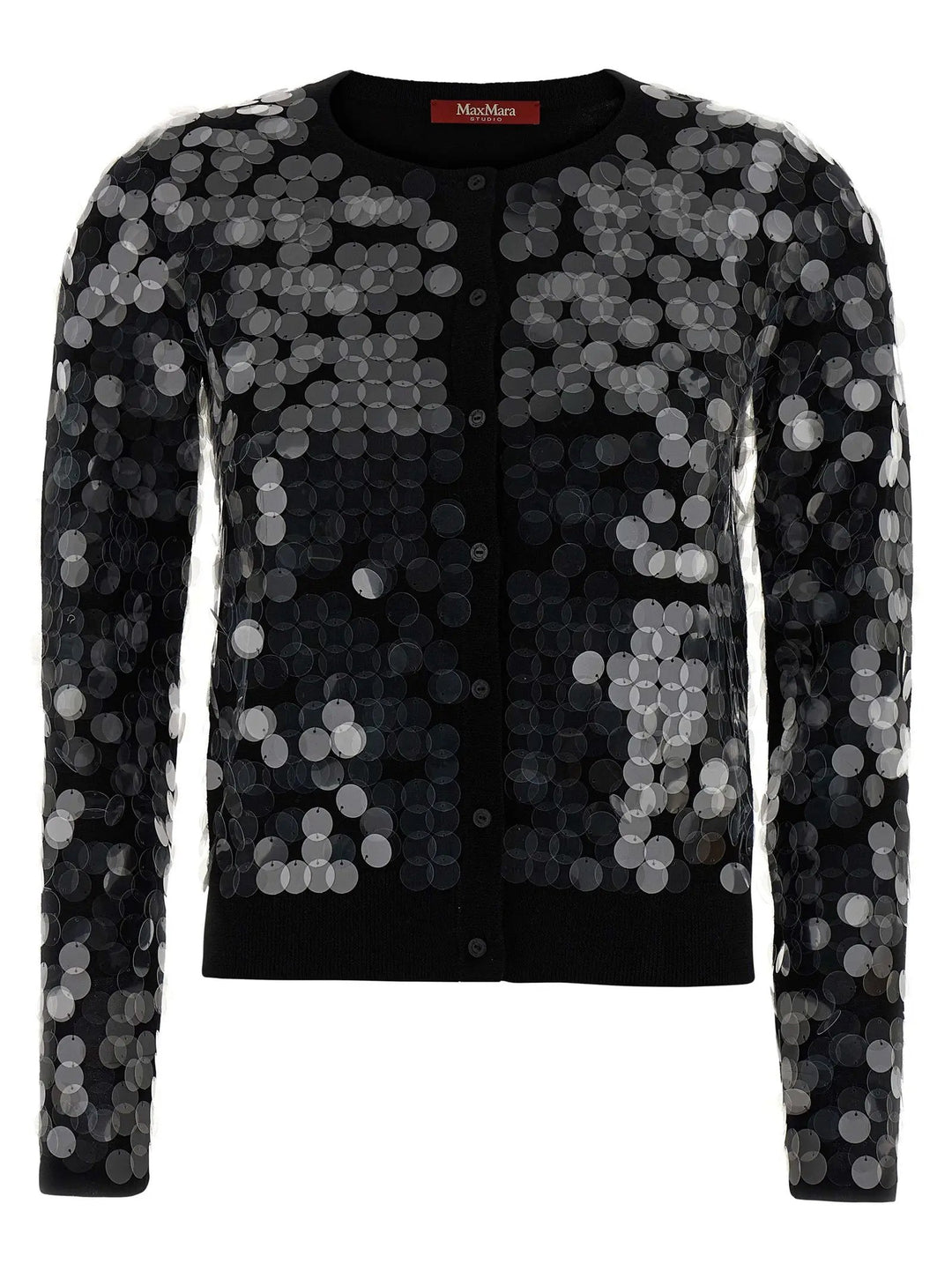 Max Mara Black Virgin Wool Cardigan