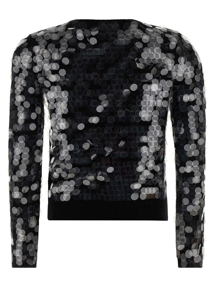 Max Mara Black Virgin Wool Cardigan
