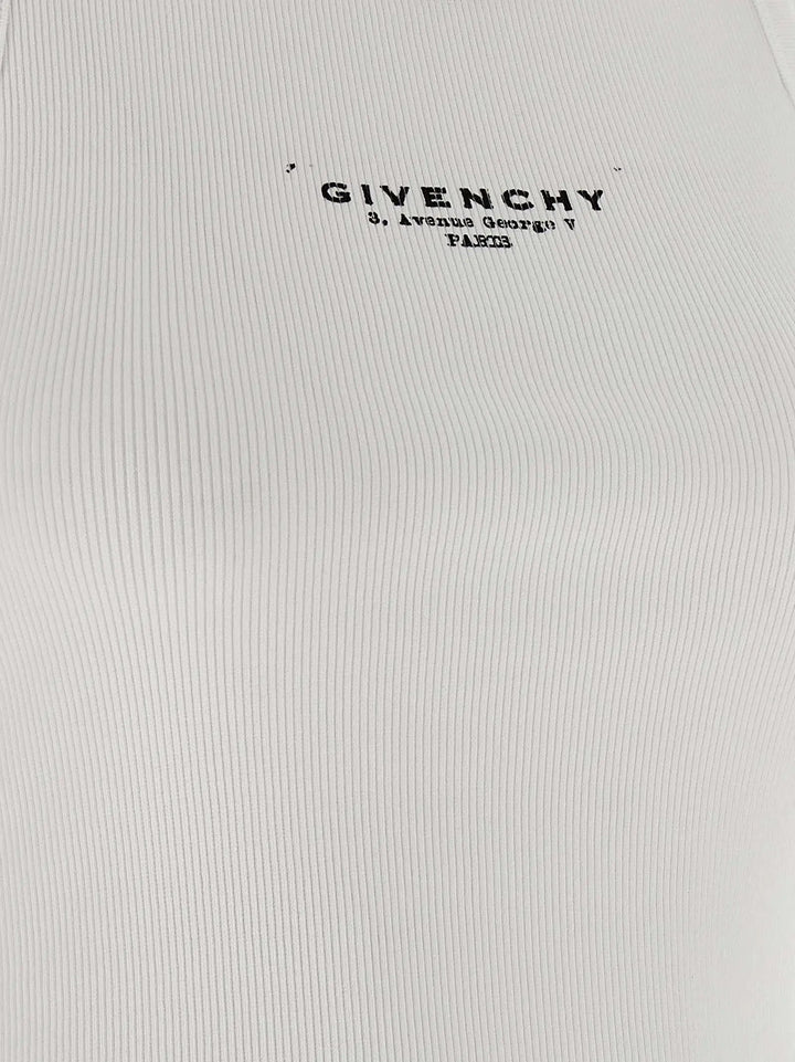 Givenchy White Cotton Sleeveles T-Shirt