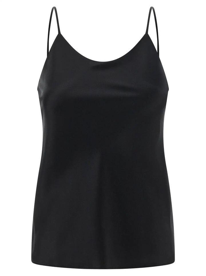 Max Mara Black Silk Tank Tops