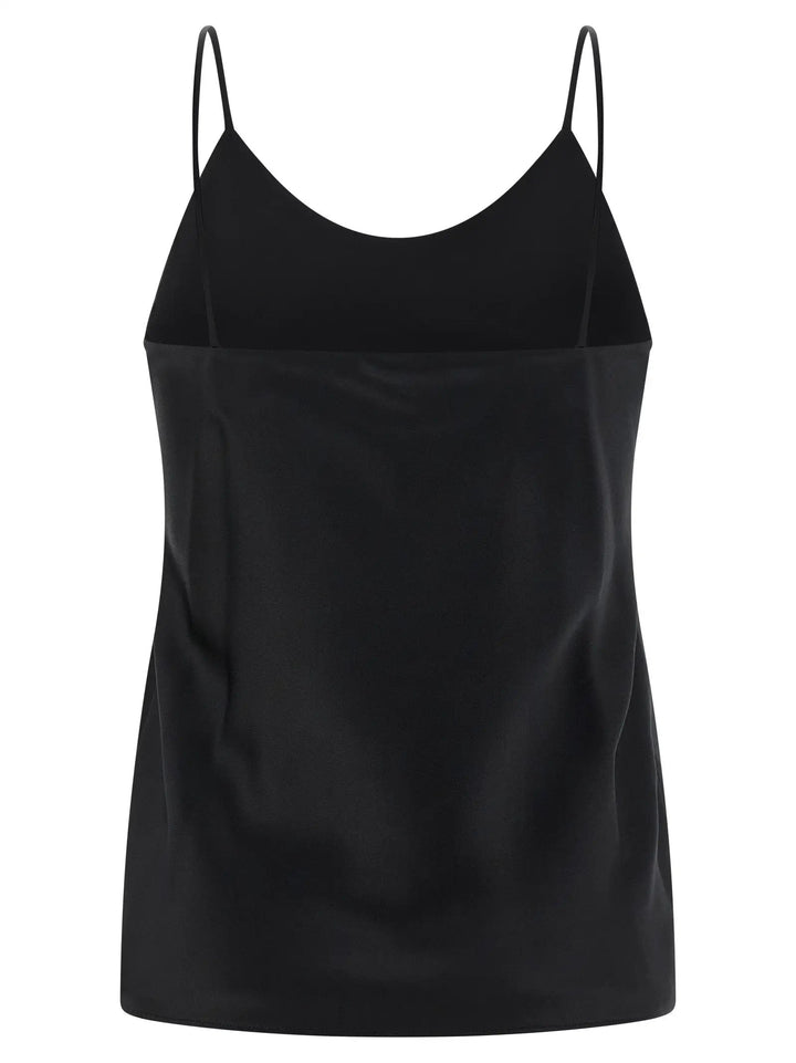 Max Mara Black Silk Tank Tops