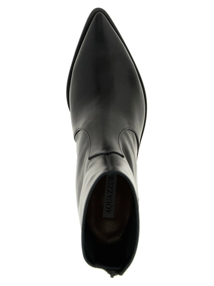 Aquazzura Black Calfskin Chelsea Boots