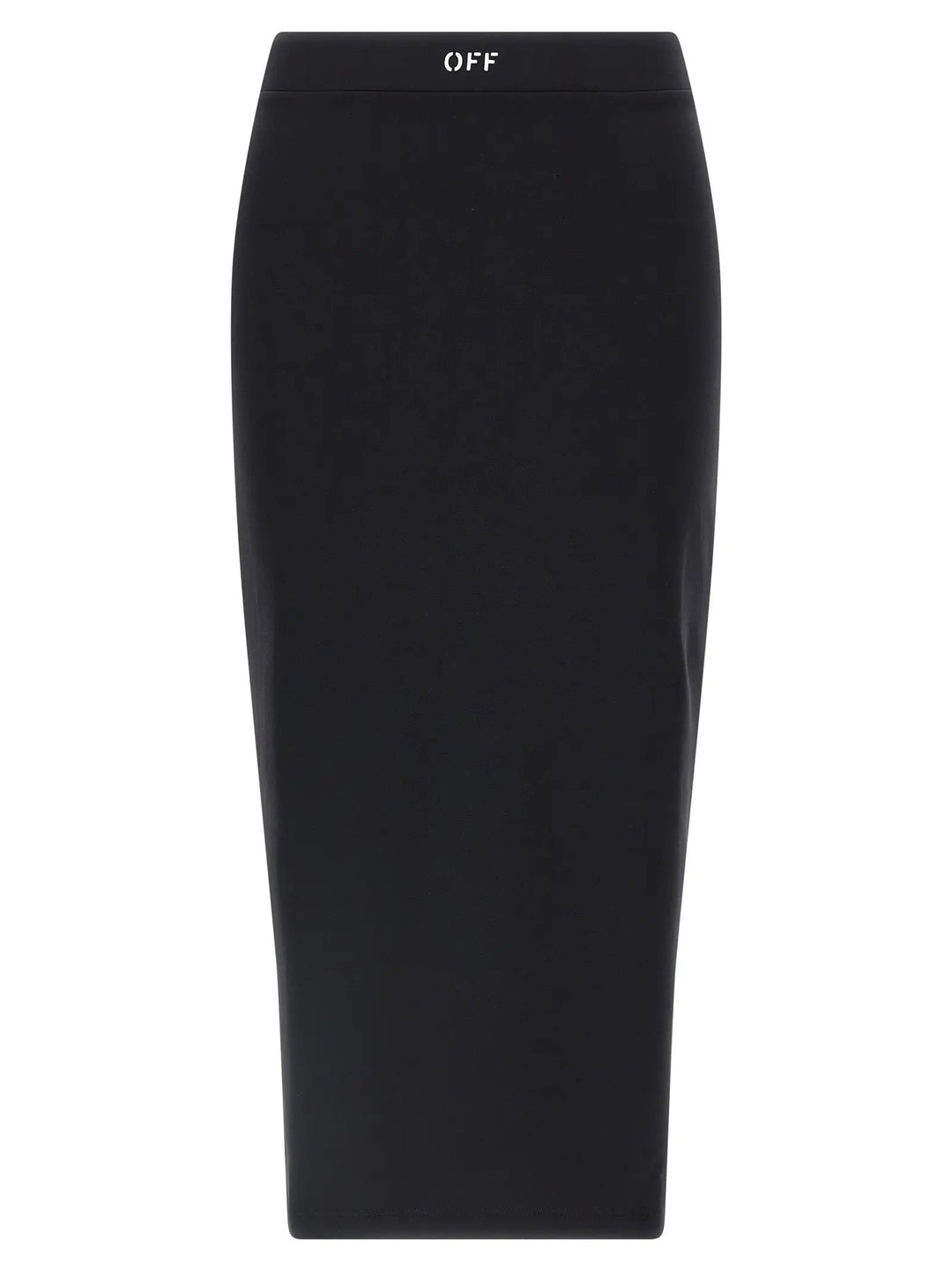 Off-White Black Polyamide Midi Skirt