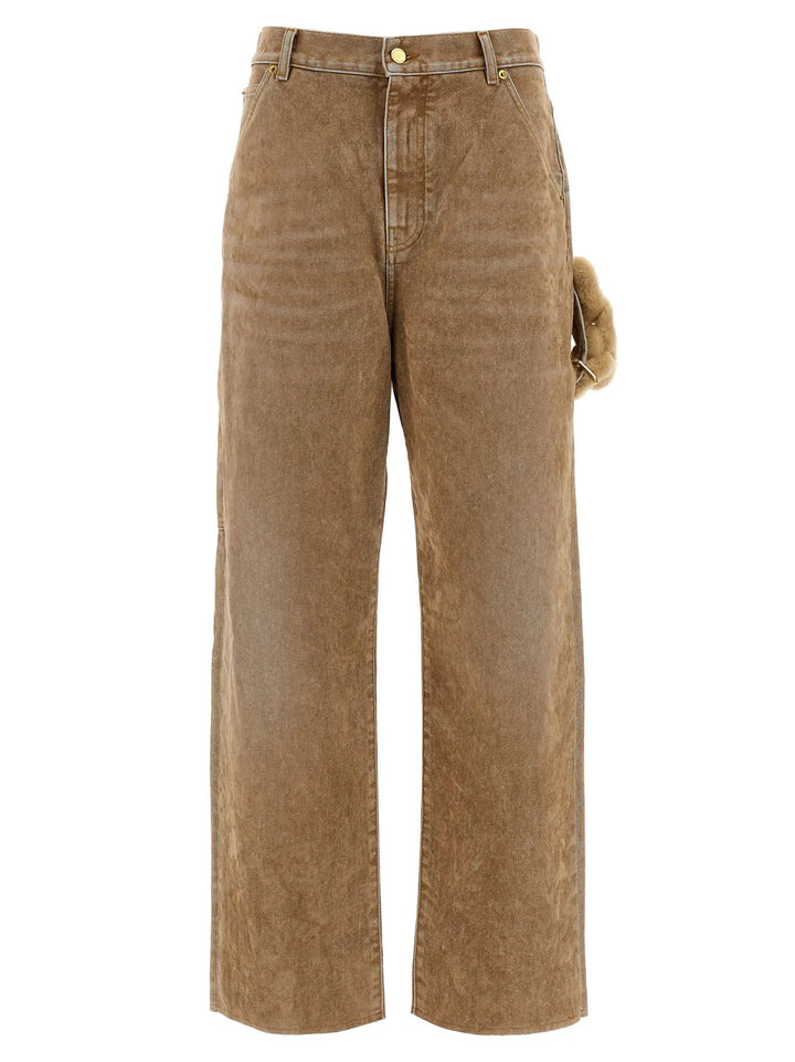 Darkpark Sample Sale | Darkpark Beige Cotton Straight-Leg Jeans - | Designer outlet
