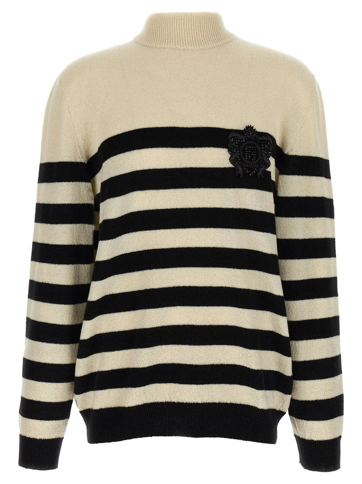 Balmain Bicolor Wool Cardigan