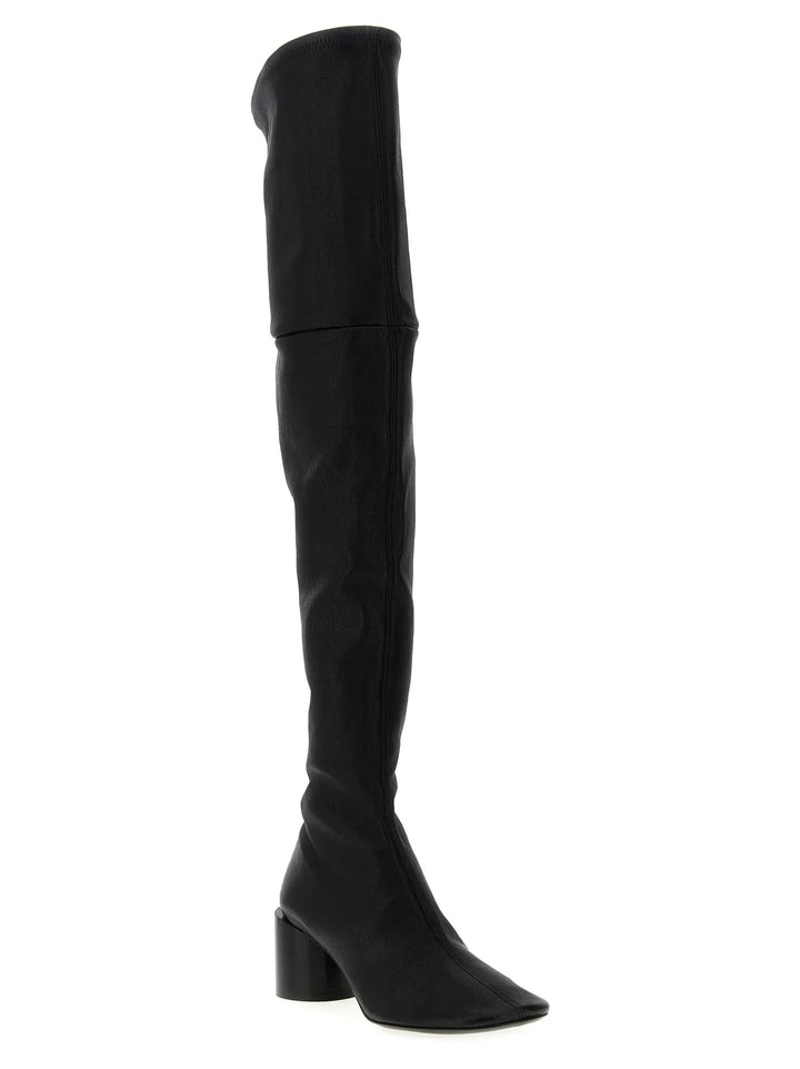 Jil Sander Black Leather Over The Knee