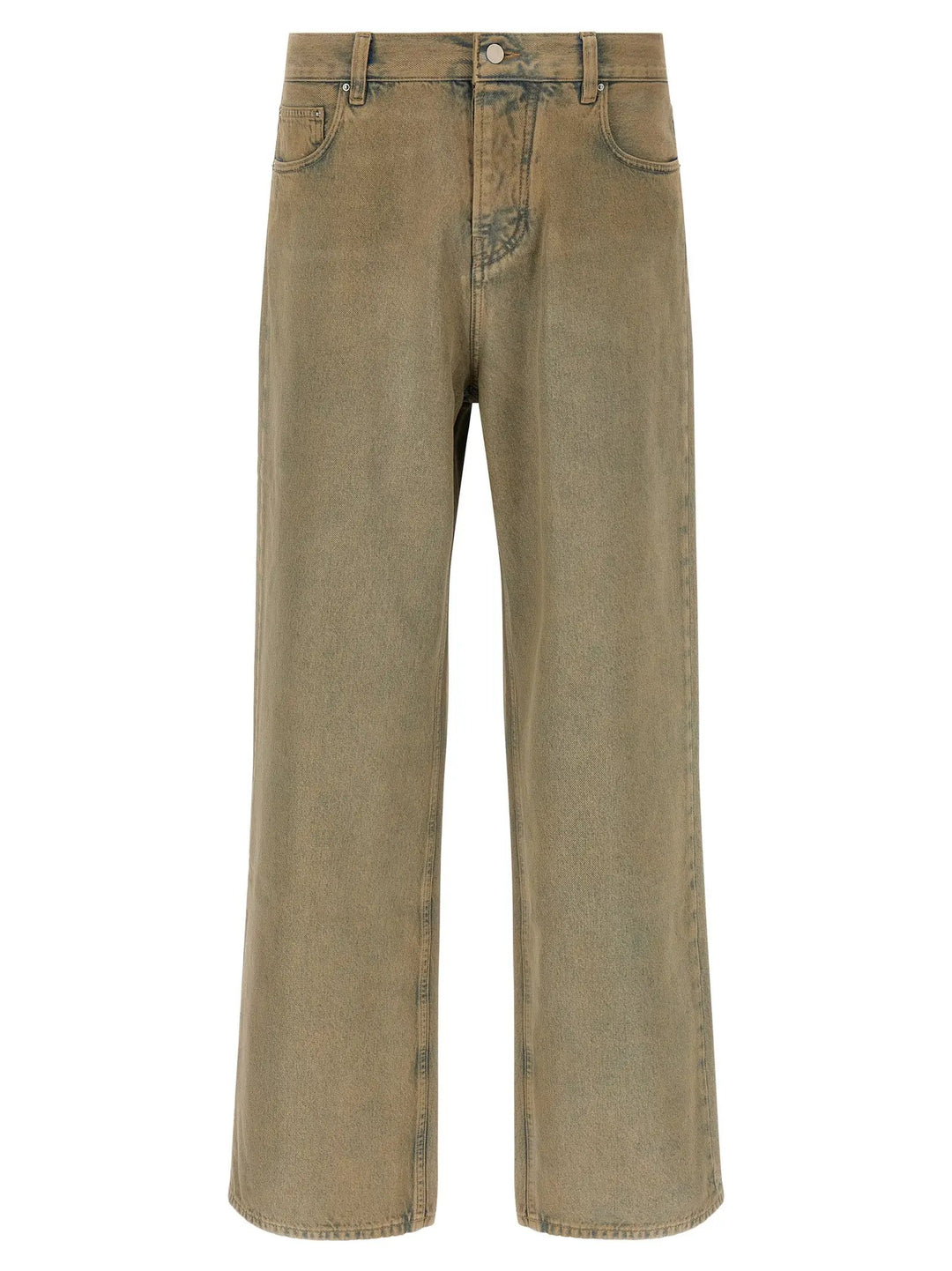 Amiri Beige Cotton Straight-Leg Jeans