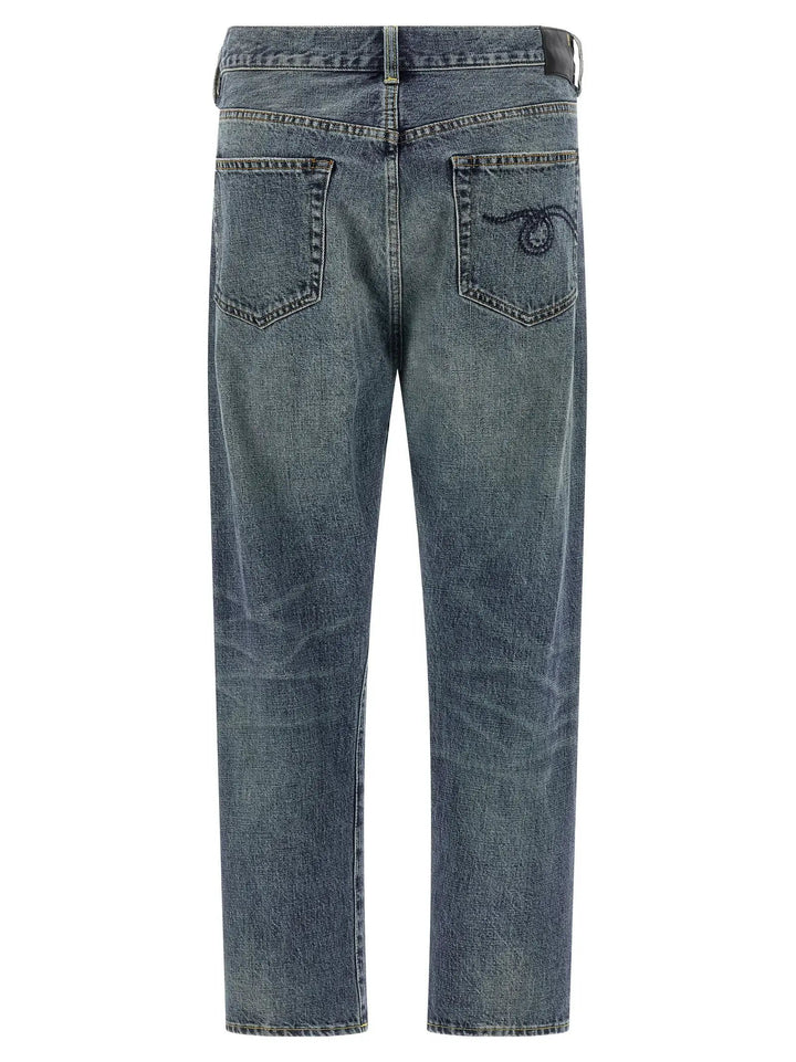 R13 Blue Cotton Straight-Leg Jeans