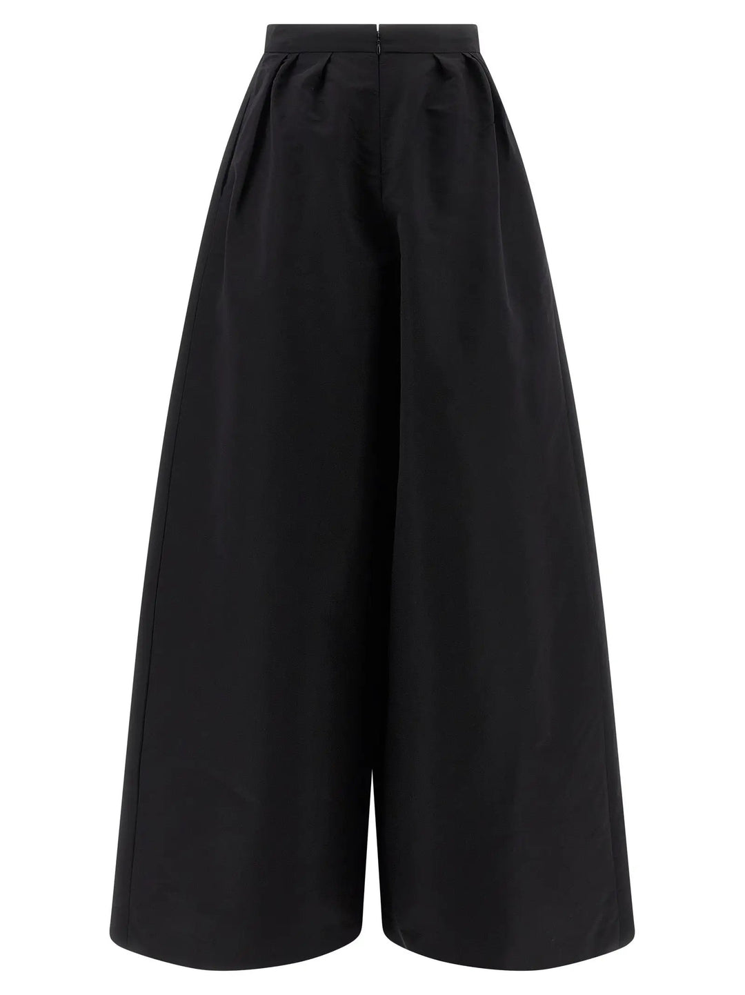 Carolina Herrera Black Silk Casual Pants